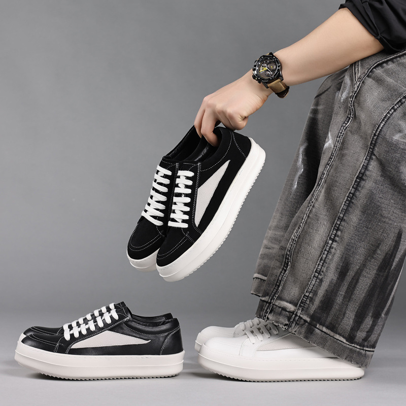 White Sneaker Care Kit - Męskie czarne sneakersy na platformie z